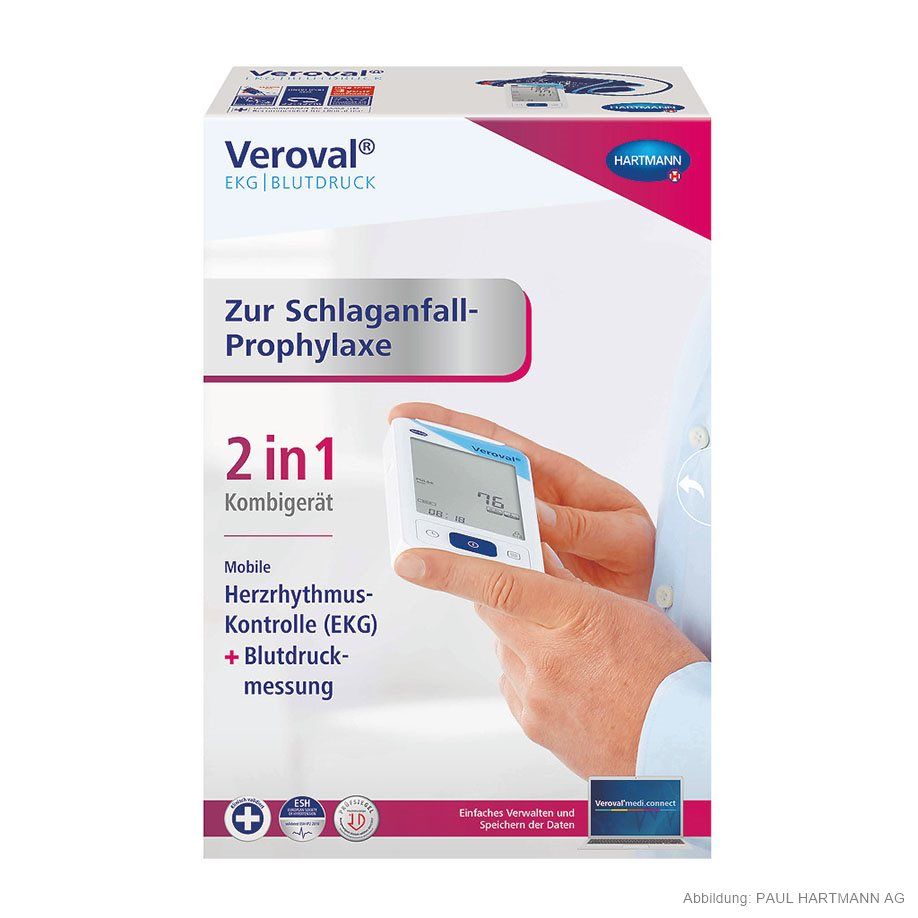 Hartmann Veroval 2 in1 EKG- Blutdruckmessgerät mit mobiler EKG-Funktion