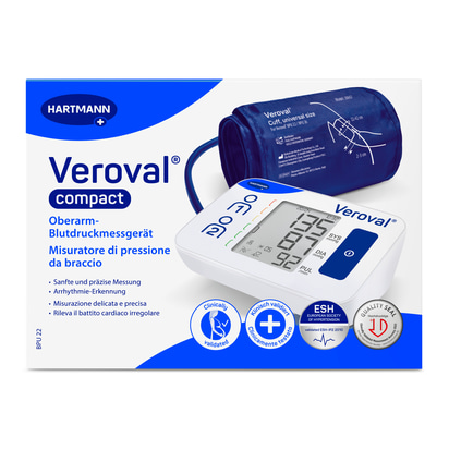 Hartmann Veroval Compact - Oberarm-Blutdruckmessgerät für anwenderfreundliches Messen