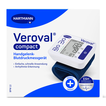 Hartmann Veroval Compact Handgelenk-Blutdruckmessgerät – Vollautomatische Messung