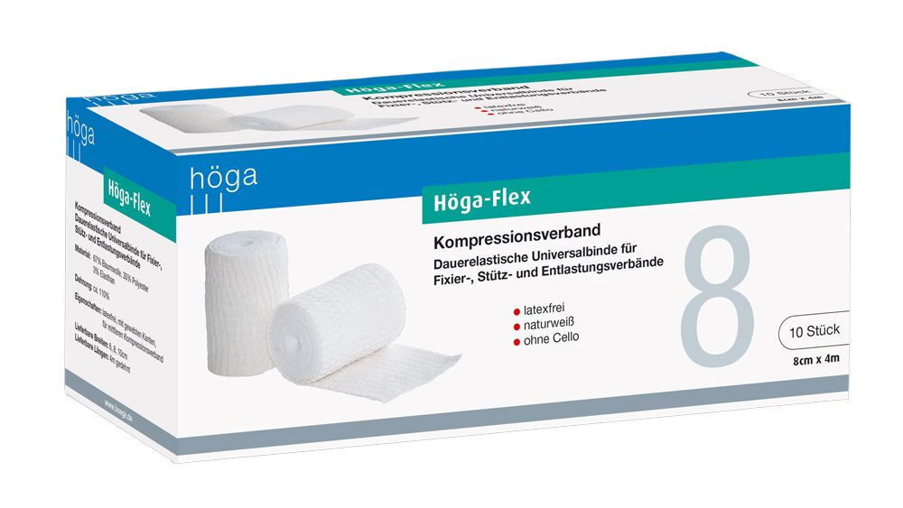HÖGA-FLEX Binden - Dauerelastische Universalbinden, 10 Stück (SSB-fähig)