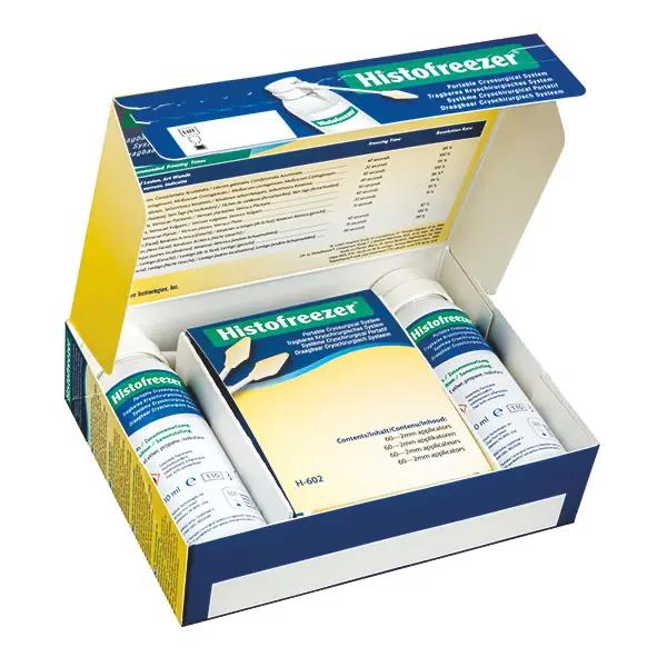 Histofreezer zur Warzenentfernung - Set mit Gas-Spraydose und Spezial-Watte Applikatoren (SSB-fähig)