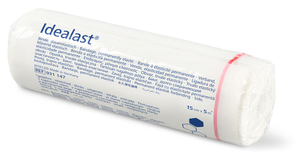 Idealast Binde - Dauerelastisch, Waschbar, 85% Dehnbarkeit, Baumwoll - Mix (SSB-fähig)