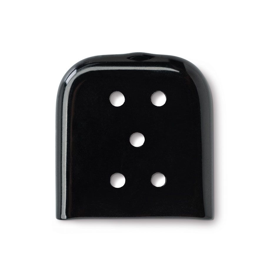 Instrumentenschutzkappen 25,4 mm x 25,4 mm - 100 Stück, flach gelocht, schwarz