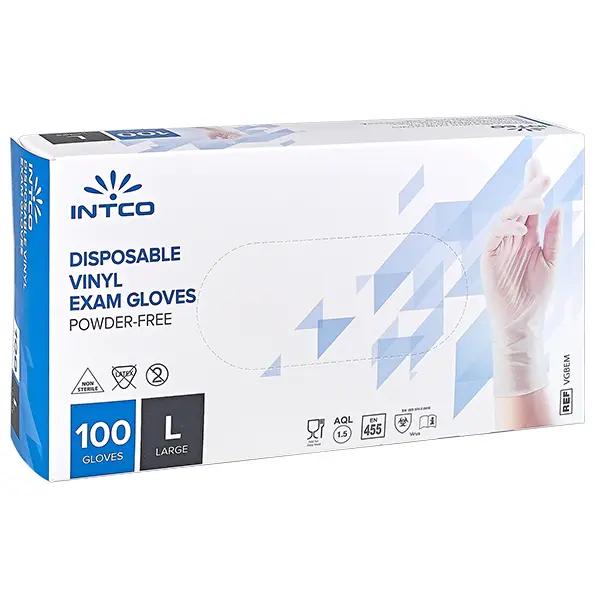 Intco Vinyl-Handschuhe - Untersuchungshandschuhe unsteril, puderfrei, antiallergisch