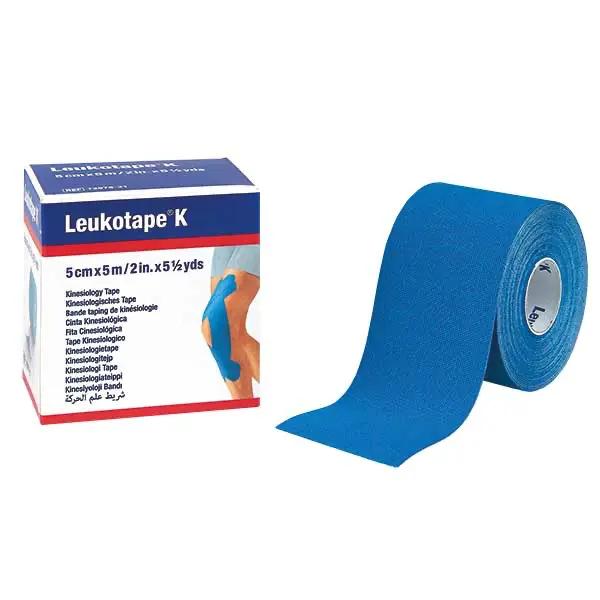 Leukotape K - elastische Klebebinde für volle Beweglichkeit der Patienten in blau 2,5 cm x 5 m