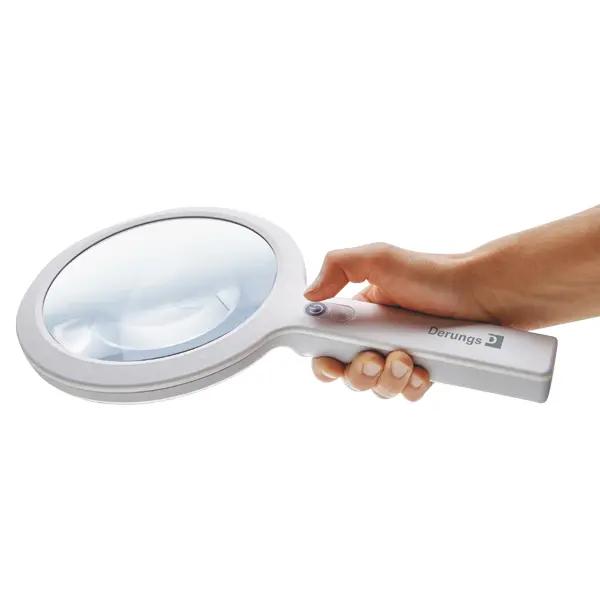 Lupenleuchte DERUNGS OPTICLUX Hand - Tageslichtqualität, dimmbar, 1.7x Vergrößerung