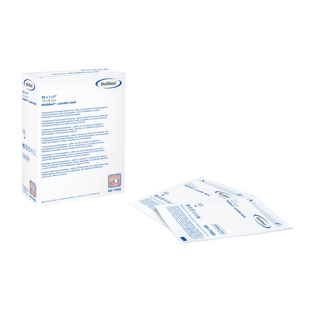 Maimed Porefix steril - Hypoallergener Wundschnellverband Atmungsaktiv und Latexfrei  (SSB-fähig)