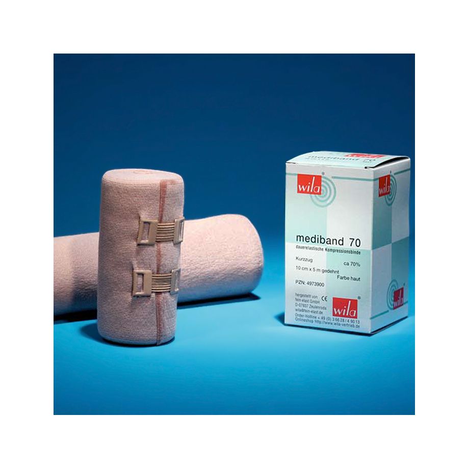 Mediband 70 - Kurzzug-Kompressionsbinden 5 m x 10 cm (SSB-fähig)