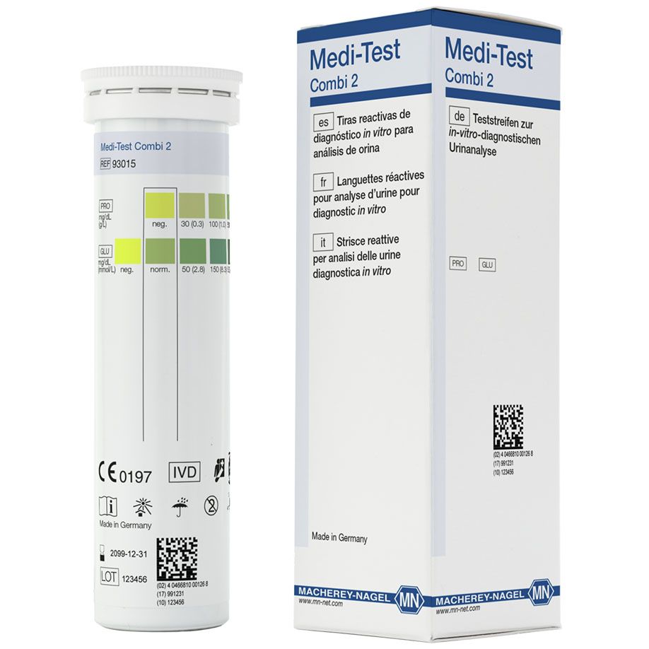 MEDI-TEST Combi 2 - Urinteststreifen zum Schnellnachwis von Glucose (SSB-fähig)