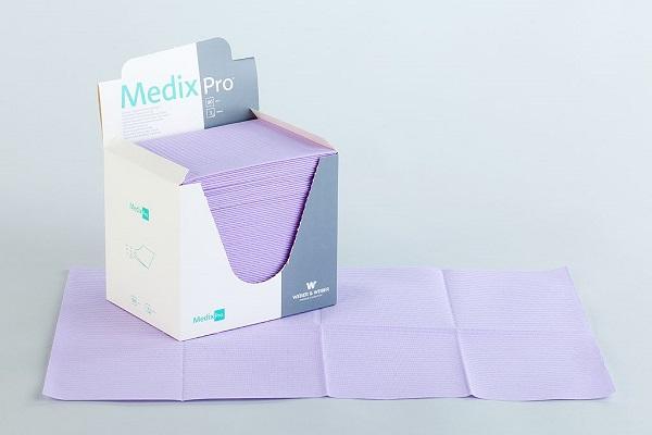 Medix Pro PF Medizinische Unterlagen, 33 x 48 cm - 80 Blatt, gefaltet, 3lg, beschichtet