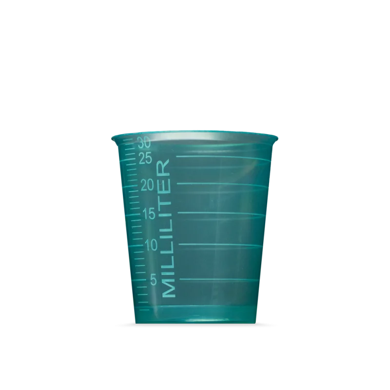 Medizinbecher PP 30 ml, 80 Stück - Graduiert, 5 Farben