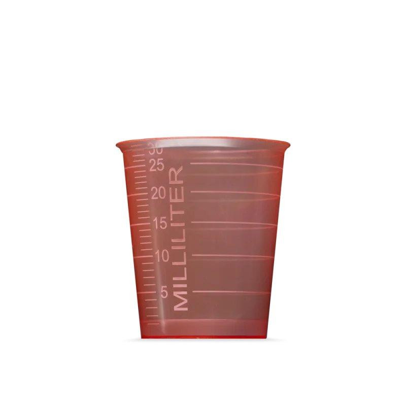 Medizinbecher PP 30 ml, 80 Stück - Graduiert, 5 Farben