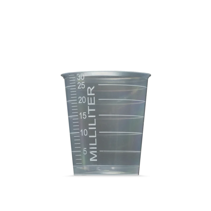 Medizinbecher PP 30 ml, 80 Stück - Graduiert, 5 Farben