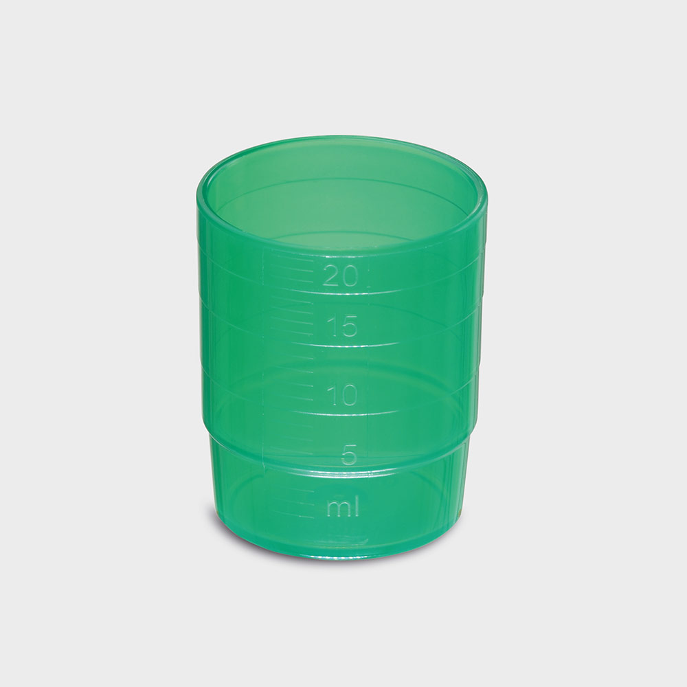 melipul Mehrweg-Medikamentenbecher - 25 ml, stapelbar, spülmaschinengeeignet