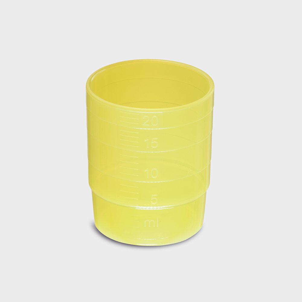 melipul Mehrweg-Medikamentenbecher - 25 ml, stapelbar, spülmaschinengeeignet