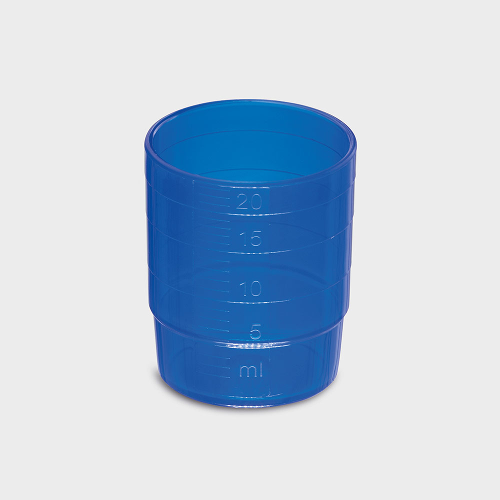 melipul Mehrweg-Medikamentenbecher - 25 ml, stapelbar, spülmaschinengeeignet