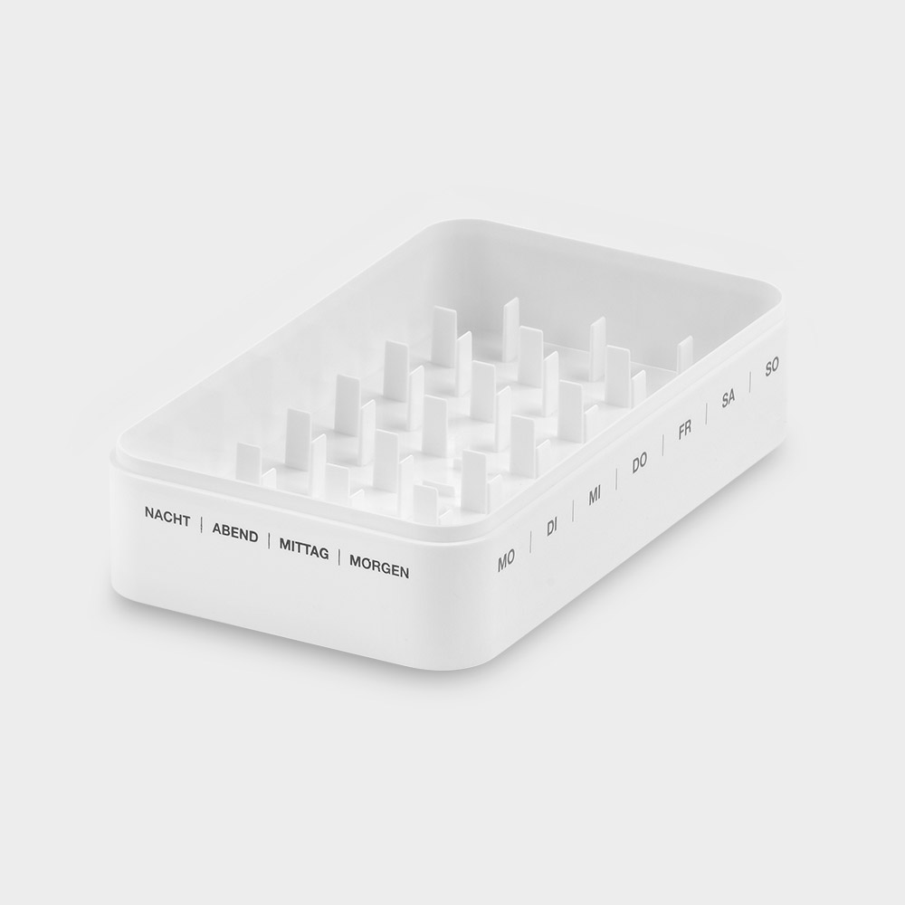 melipul Wochen-Dispenser 7x4 - Für 7 Tage, stapelbar, L 248 x B 145 x H 52 mm
