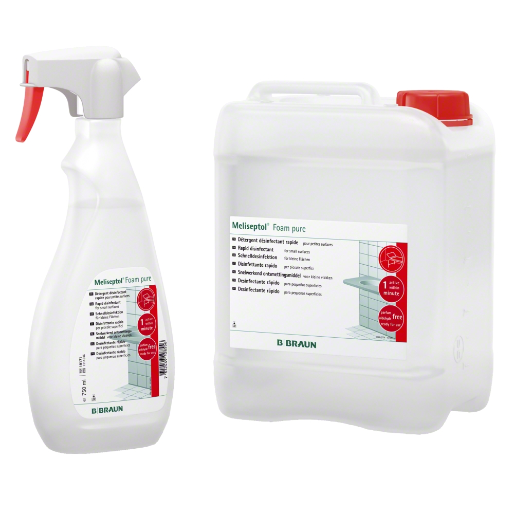 Meliseptol Foam pure - Schaum zur Schnelldesinfektion auch für empfindliche Flächen 