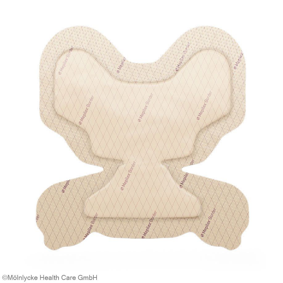 Mepilex Border Heel - 22 x 23 cm, steriler Schaumverband für die Ferse (SSB-fähig)