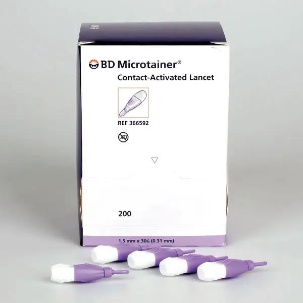 Microtainer Sicherheitslanzetten - kontaktaktiviert mit vordefinierter Einstichtiefe 