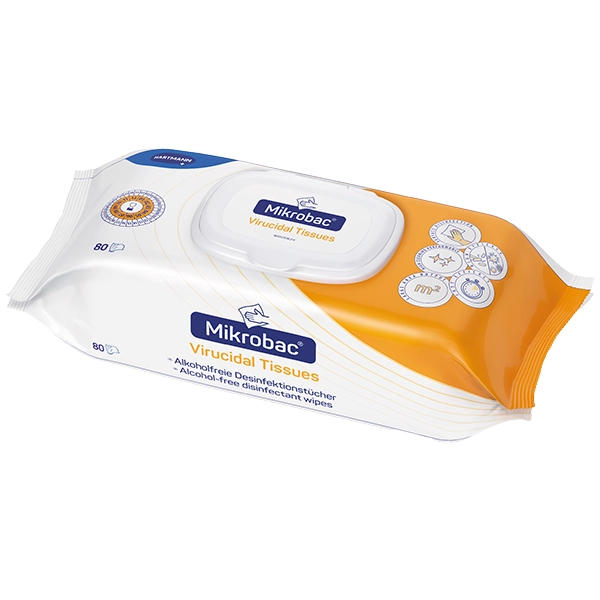 Mikrobac Virucidal Tissues - Desinfektionstücher für alkoholempfindliche Medizinprodukte 