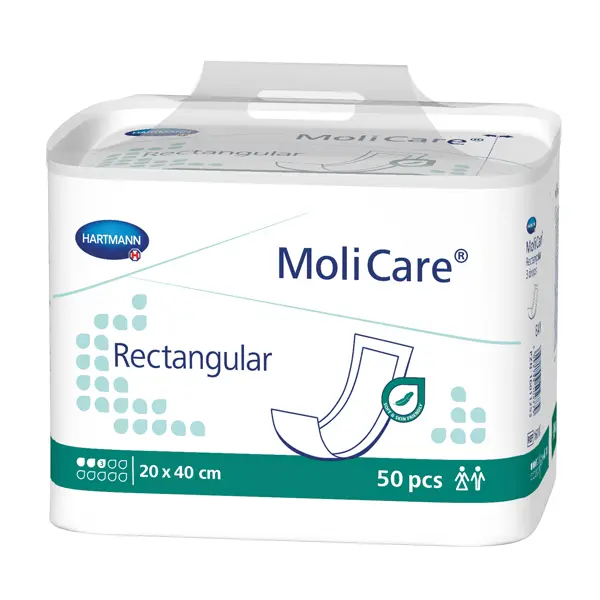 MoliCare Rectangular 3 Tropfen - 50 Stück Hartmann Bettschutzeinlagen 20cm x 40cm
