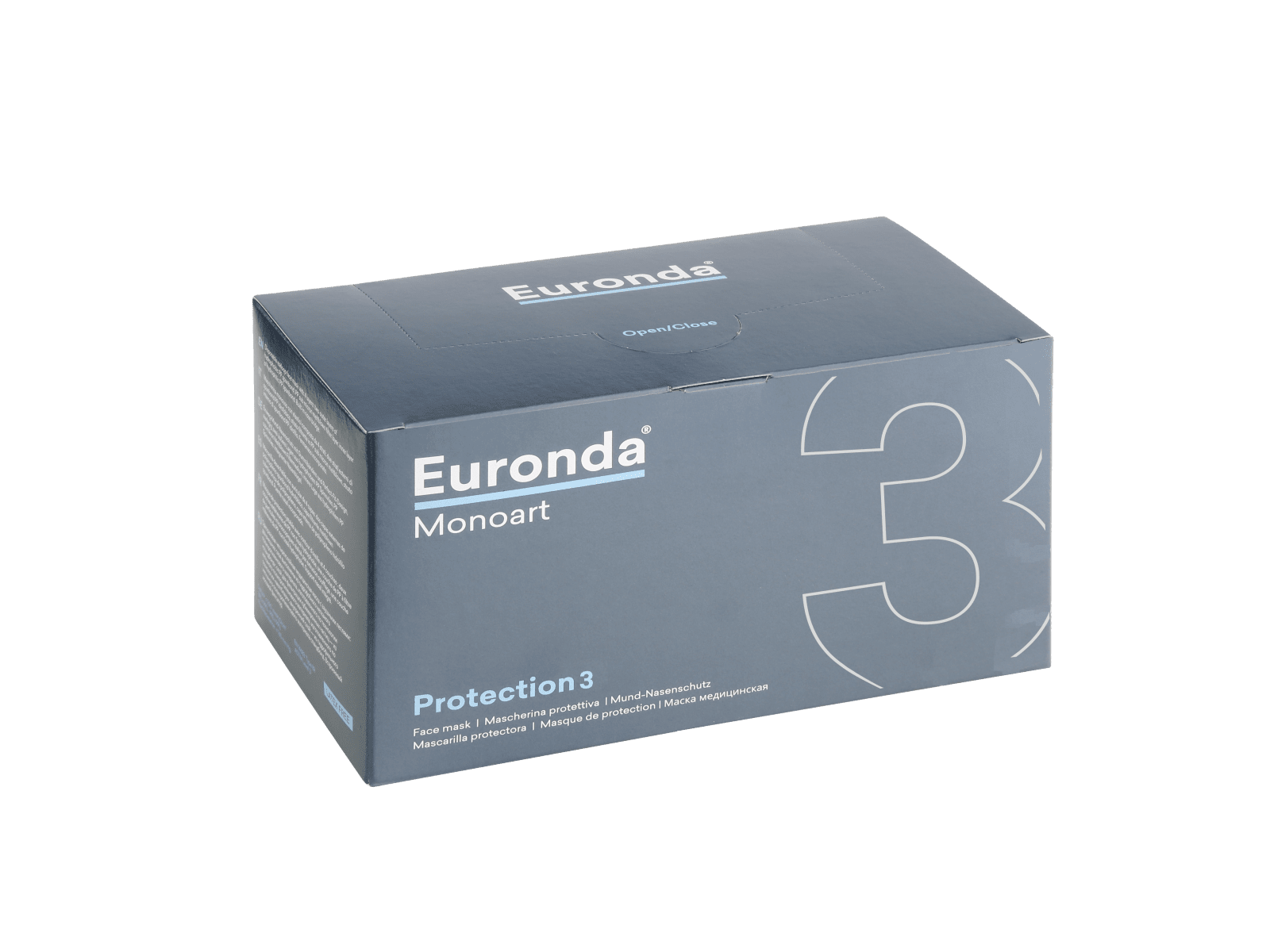 MONOART Pro 3 Mundschutz - mit Gummizug, Filterleistung über 99%