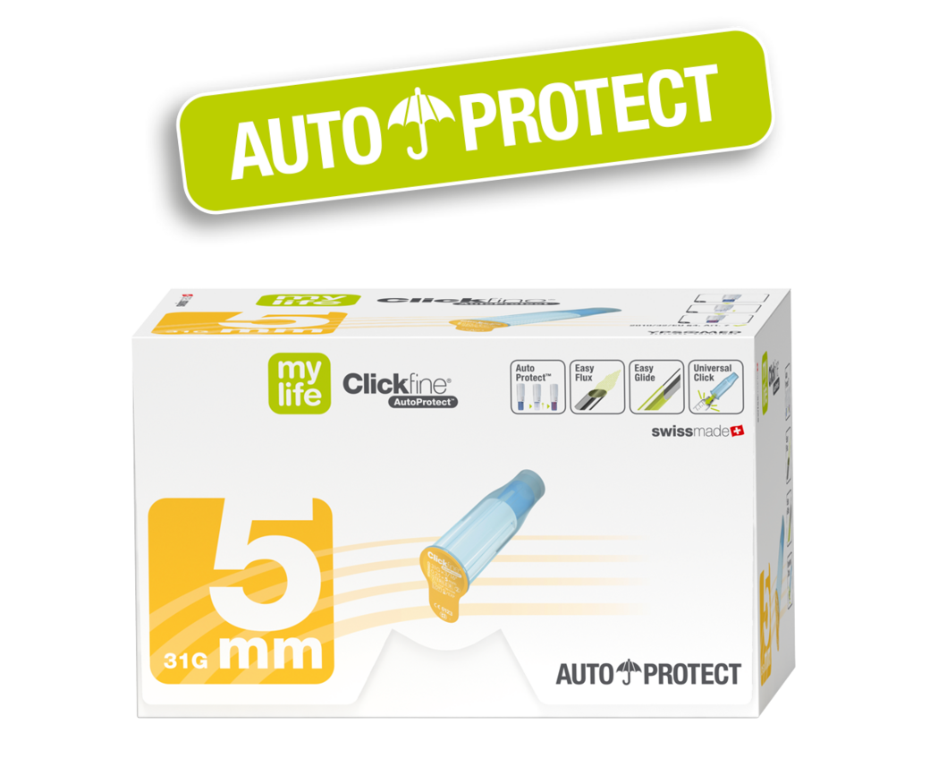 mylife Clickfine AutoProtect Pen-Nadel - Mit allen gängigen Injektionspens kompatibel