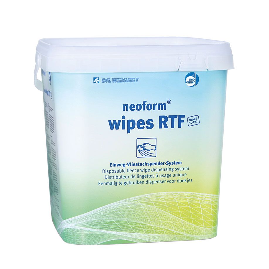 neoform wipes RTF Einmal-Tuchspendersystem - Eimer mit Tuchrolle à 115 Tücher, ungetränkt