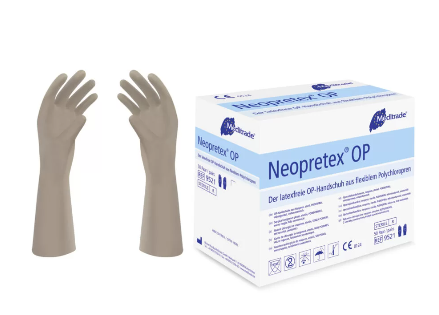 Neopretex OP-Handschuhe - Steril aus Neopren, puderfrei, latexfrei