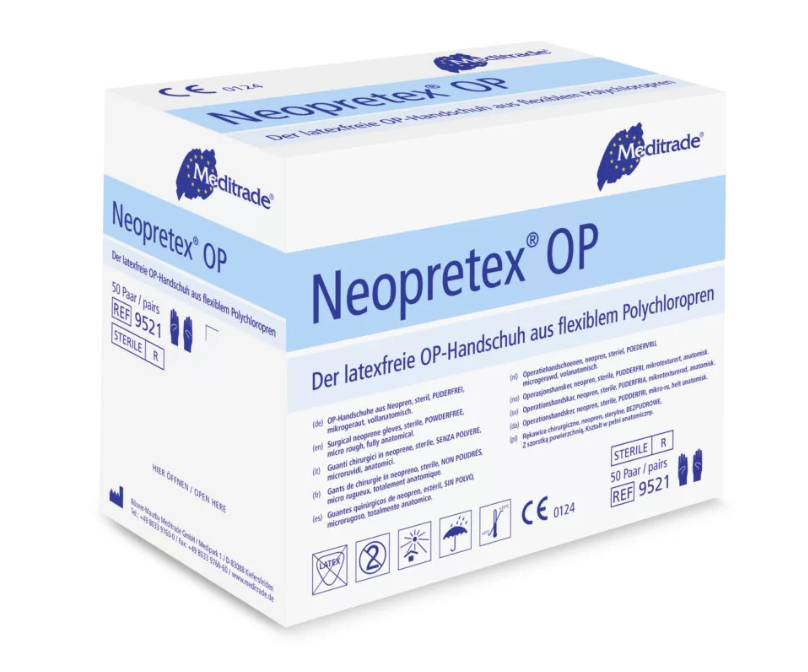 Neopretex OP-Handschuhe - Steril aus Neopren, puderfrei, latexfrei