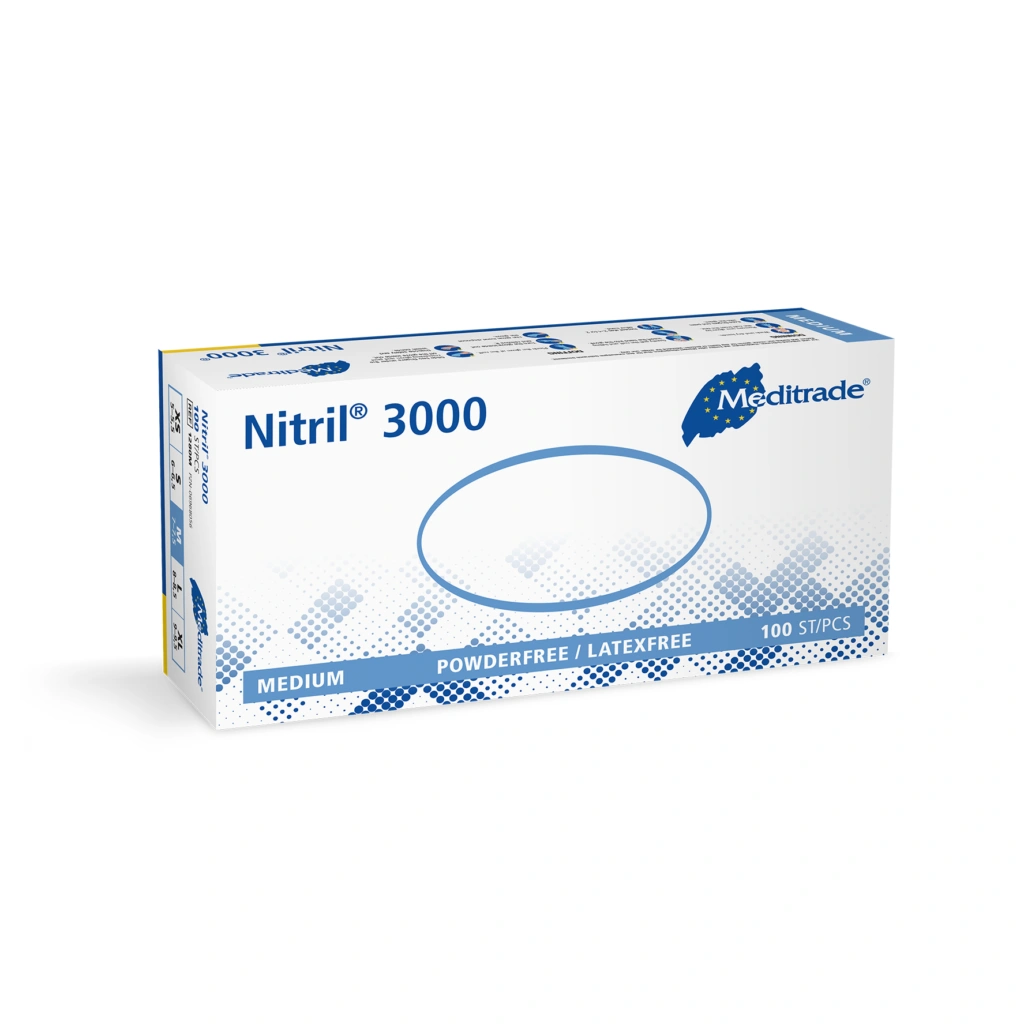 Nitril 3000 - 100 Stück Latexfreie Handschuhe Weiß Untersuchungs- und Schutzhandschuh