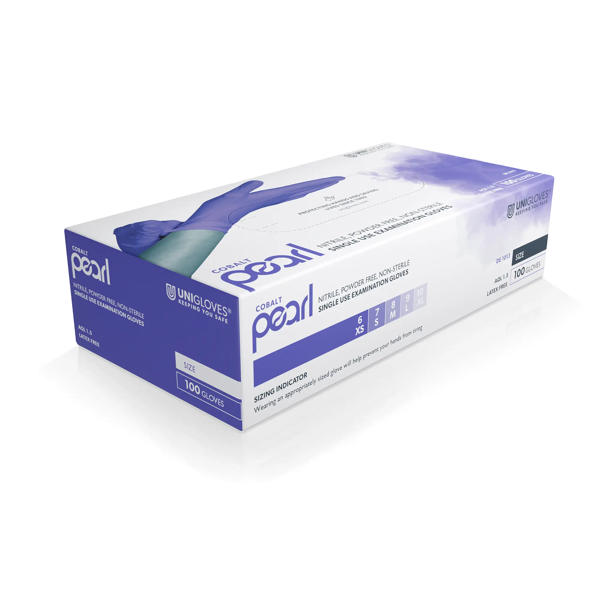 Nitrilhandschuhe COBALT PEARL - unsterile, puderfreie Untersuchungshandschuhe