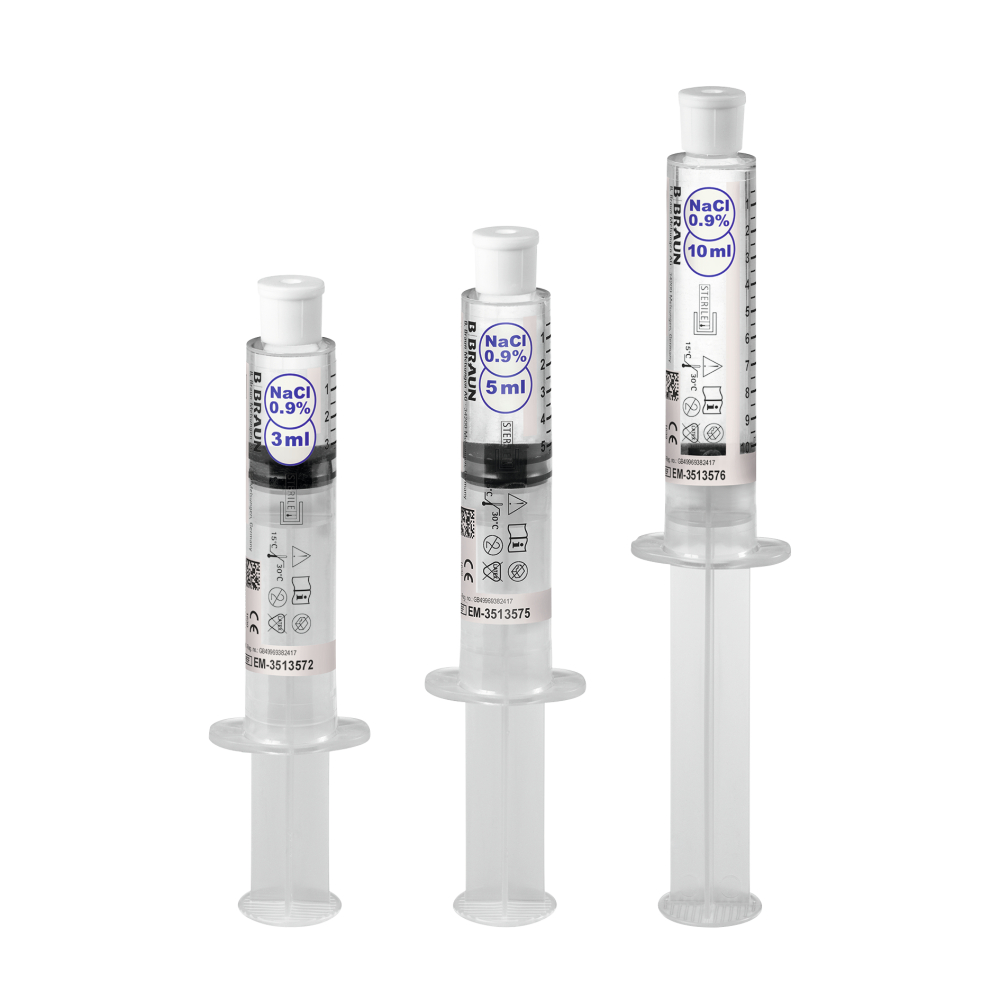 Omniflush - Mit NaCl 0,9% vorgefüllte Spritzen zum Spülen (SSB-fähig)