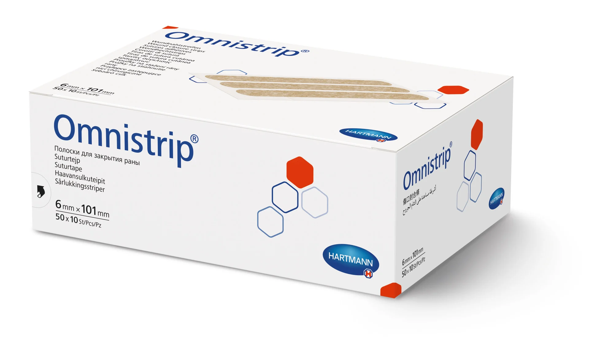 Omnistrip steril, Hartmann - Hypoallergene Wundnahtstreifen aus hautfarbenem Vliesstoff (SSB-fähig)