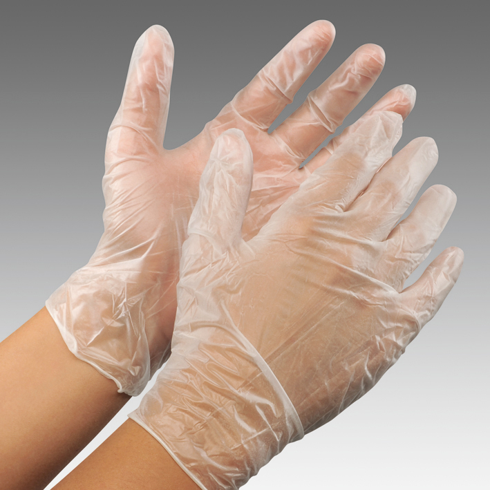 Pandemie-Vorsorgeset - 2 Gesichtsmasken, 4 Einmalhandschuhe Vinyl, 2 Hautreinigungstücher