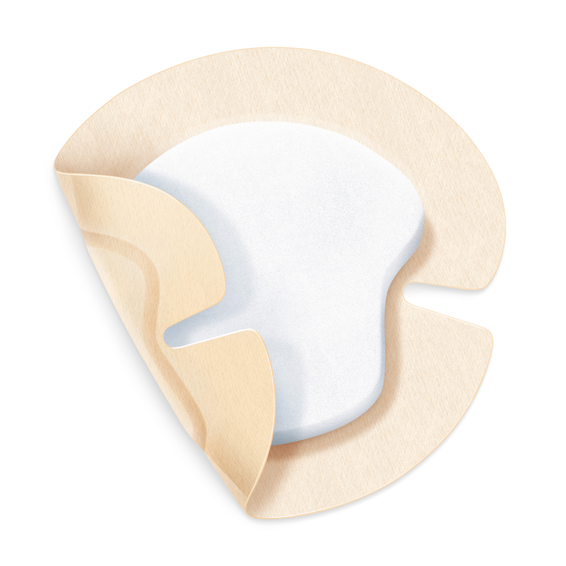 PermaFoam Classic Concave - hydrophiler Polymer-Schaumstoffverband - mit Kleberand (SSB-fähig)
