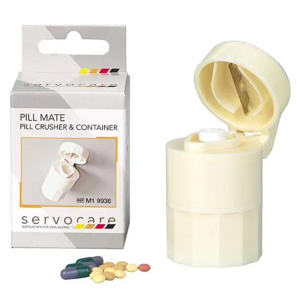 Pill Mate Medikamentenhelfer mit 4:1 Funktion - Teilen, Pulverisieren, Vorrat, Becher