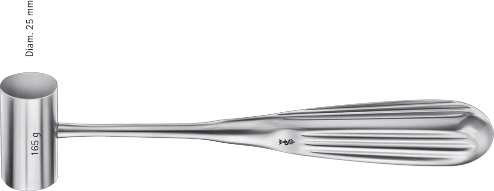 Plombierhammer - Länge 19cm, Gewicht 215g, Hammerkopf 165g