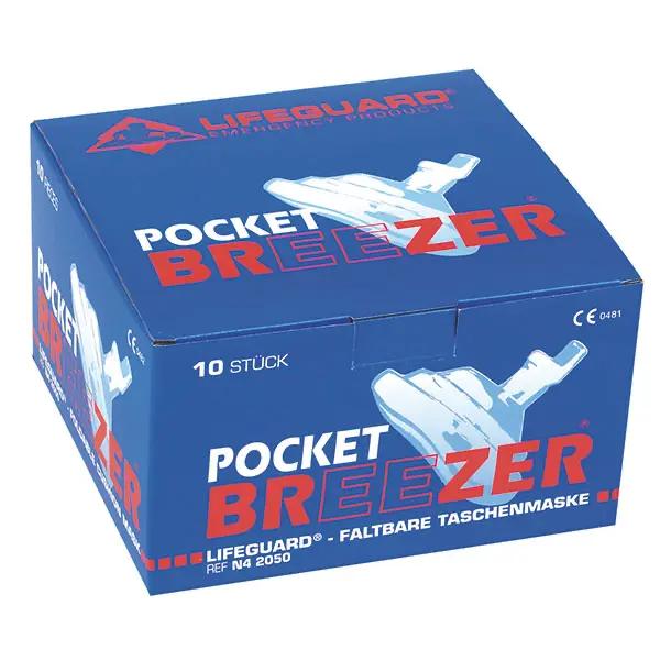 Pocket-Breezer - Faltbare Taschenmaske mit Bakterienfilter und Einwegventil