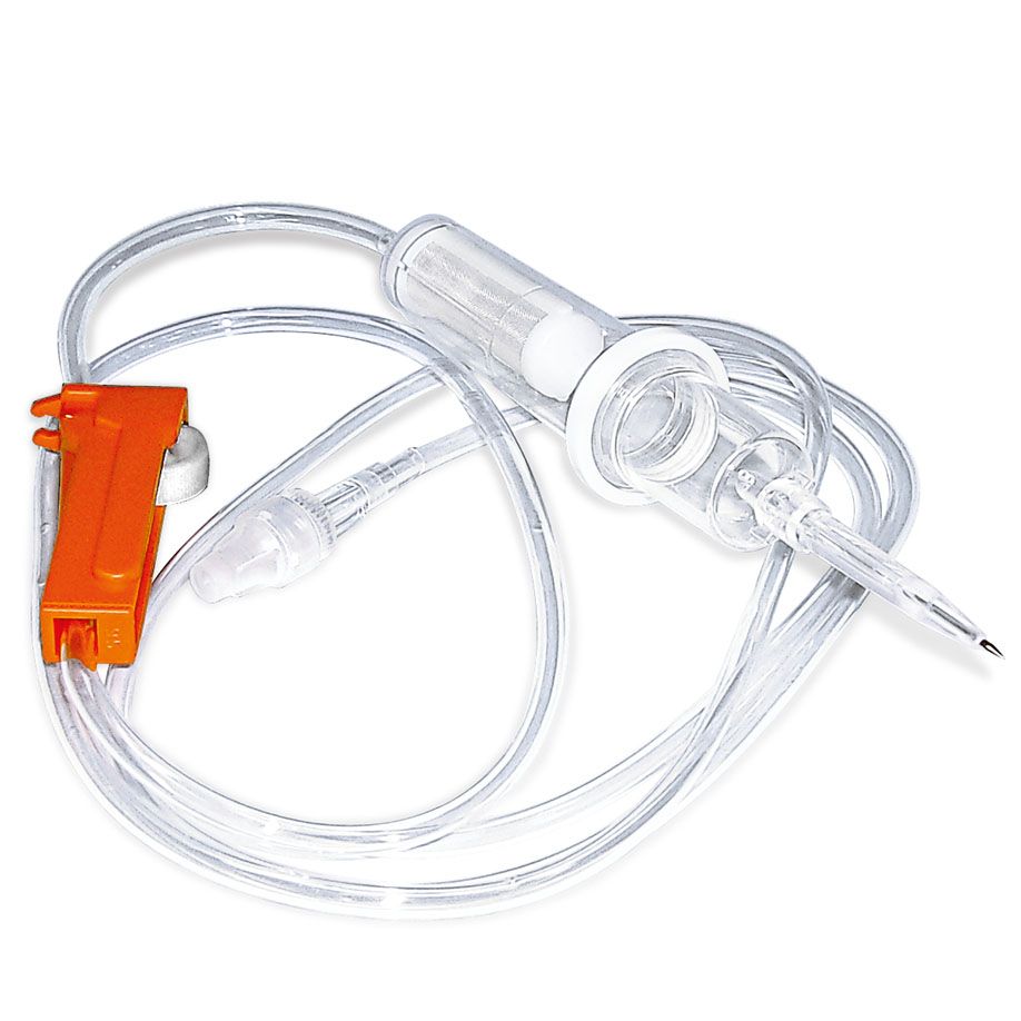 PPS Ozon-Transfusionsbesteck - LL-Ansatz, 100 µm Filter, Länge 150 cm, transp. Tropfkammer (SSB-fähig)