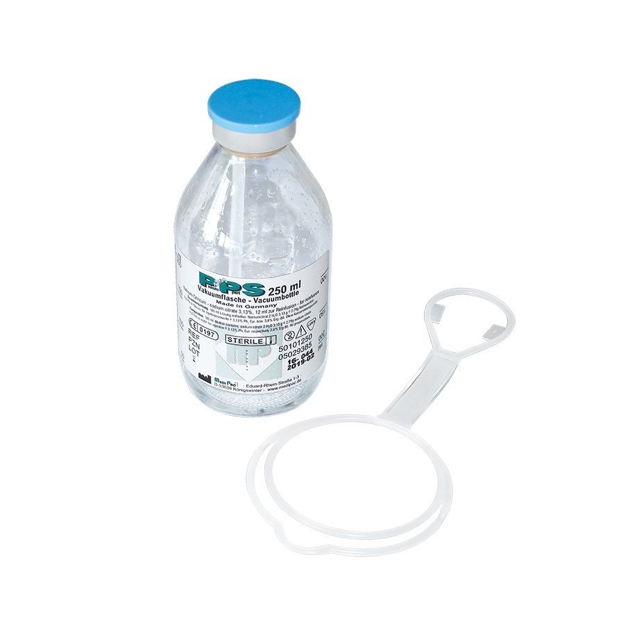 PPS Vakuumflasche micro perl von Ratiomed - 250/500 ml Glas, Ozontherapie oder Aderlass