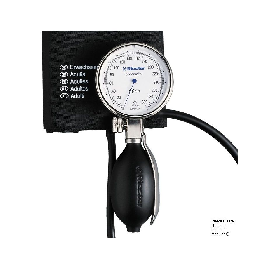 precisa N Blutdruckmessgerät - Ø 64 mm Aluminium, 1-Schlauch, Klettenmanschette Erwachsene
