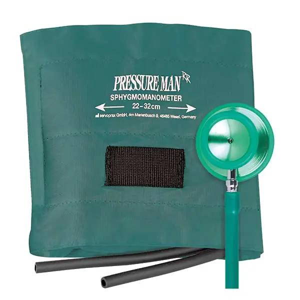 Pressure Man I - Blutdruckmesser Set mit farbigem Doppelkopf-Stethoskop