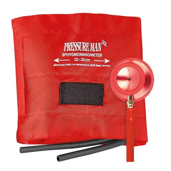 Pressure Man I - Blutdruckmesser Set mit farbigem Doppelkopf-Stethoskop