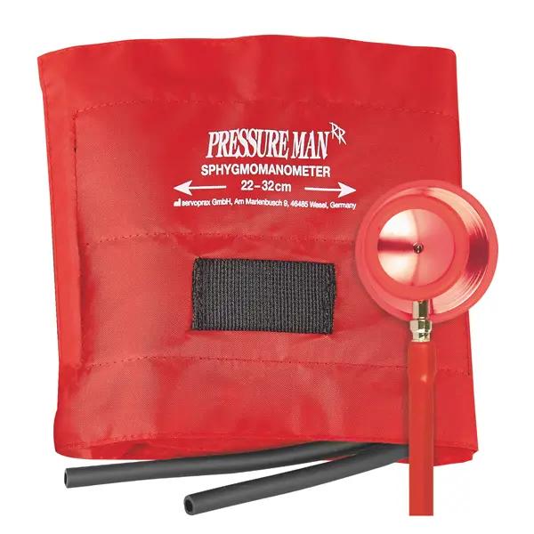 Pressure Man II Chrome Line Set - Blutdruckmesser mit farbigem Doppelkopf-Stethoskop