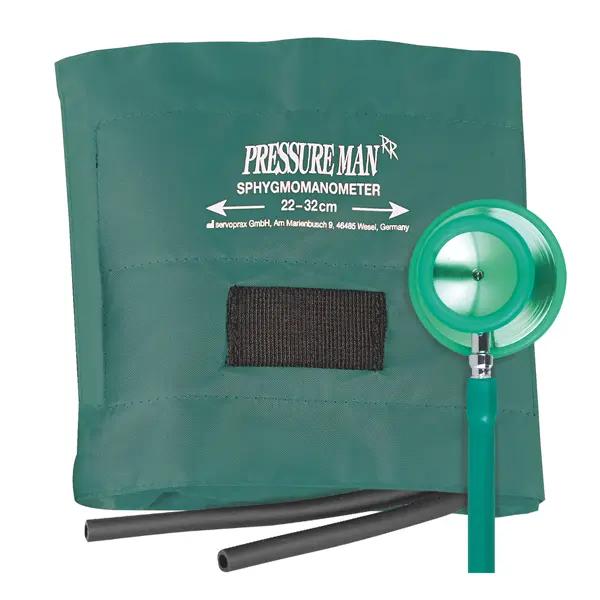 Pressure Man II Chrome Line Set - Blutdruckmesser mit farbigem Doppelkopf-Stethoskop