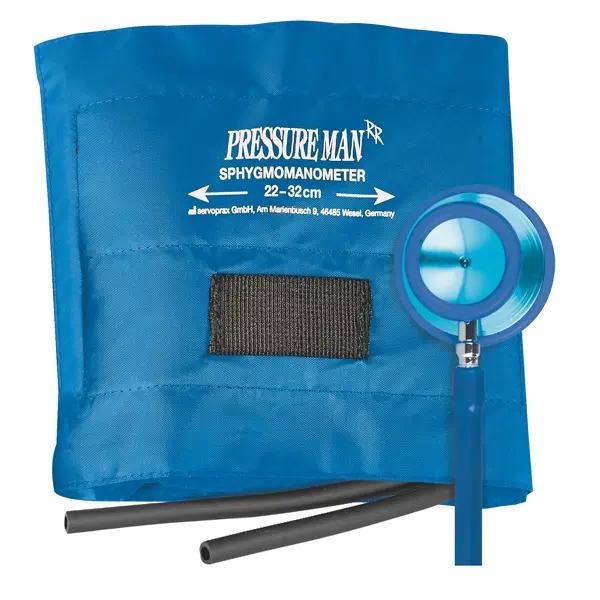 Pressure Man II Chrome Line Set - Blutdruckmesser mit farbigem Doppelkopf-Stethoskop
