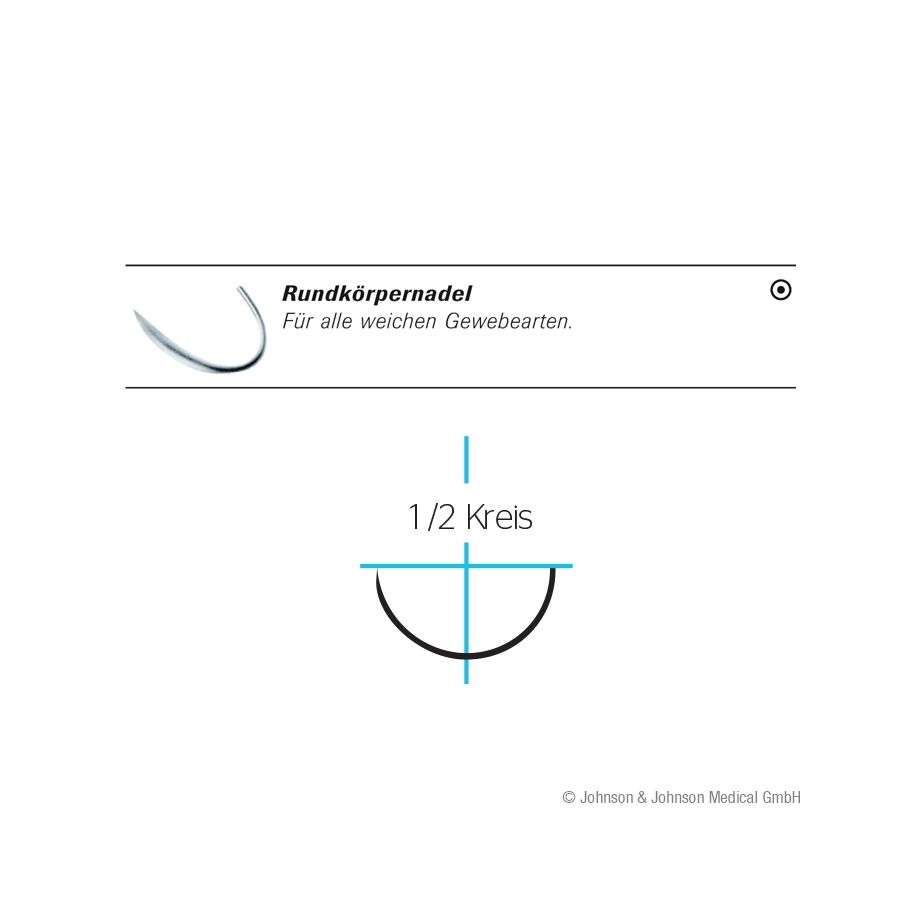 Prolene SH  75 cm  3Dtzd - Blaues monofiles, nicht resorbierbares Nahtmaterial (SSB-fähig)
