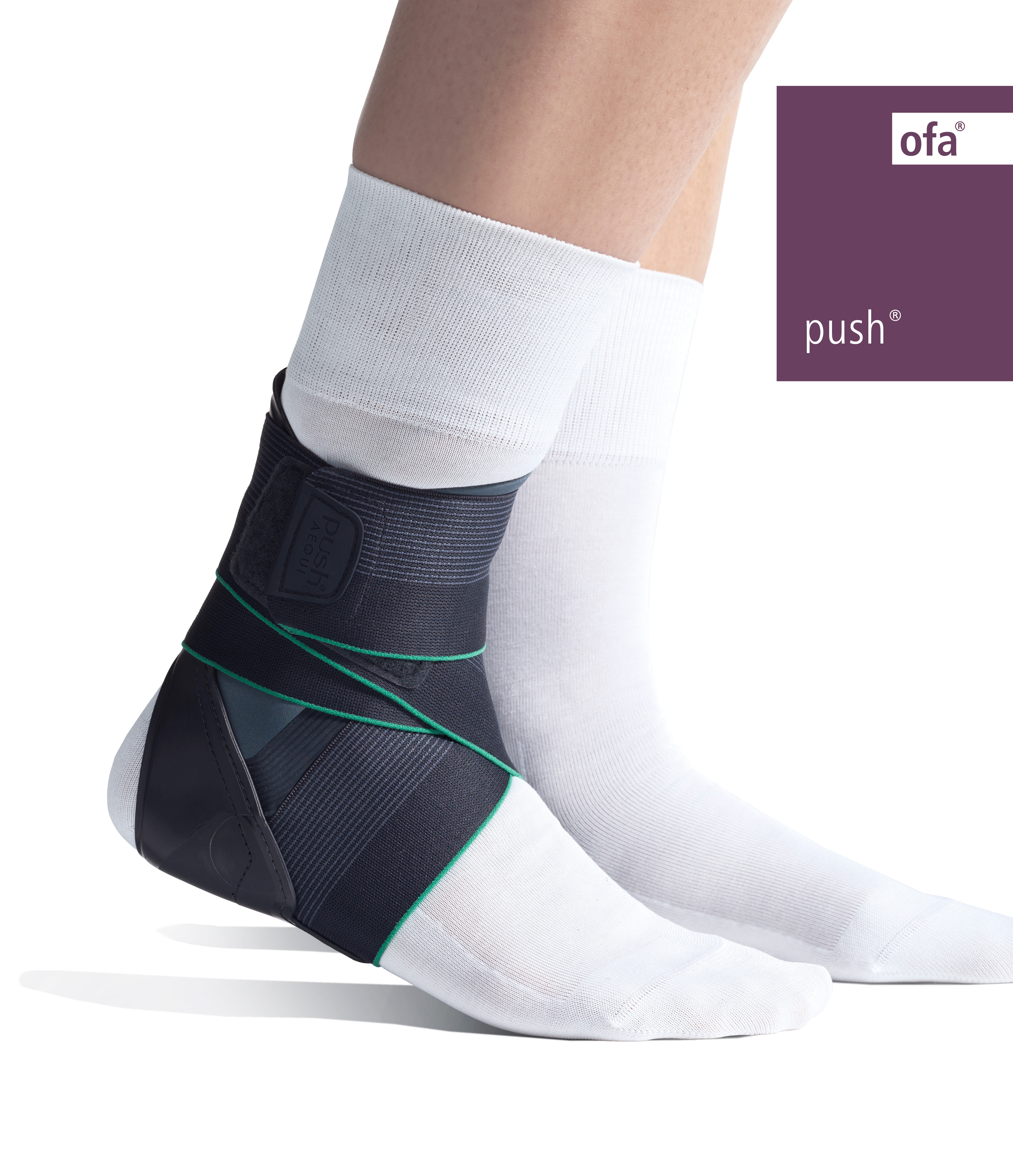 Push med Knöchelorthese Aequi Flex - Sprunggelenk Stabilisierung
